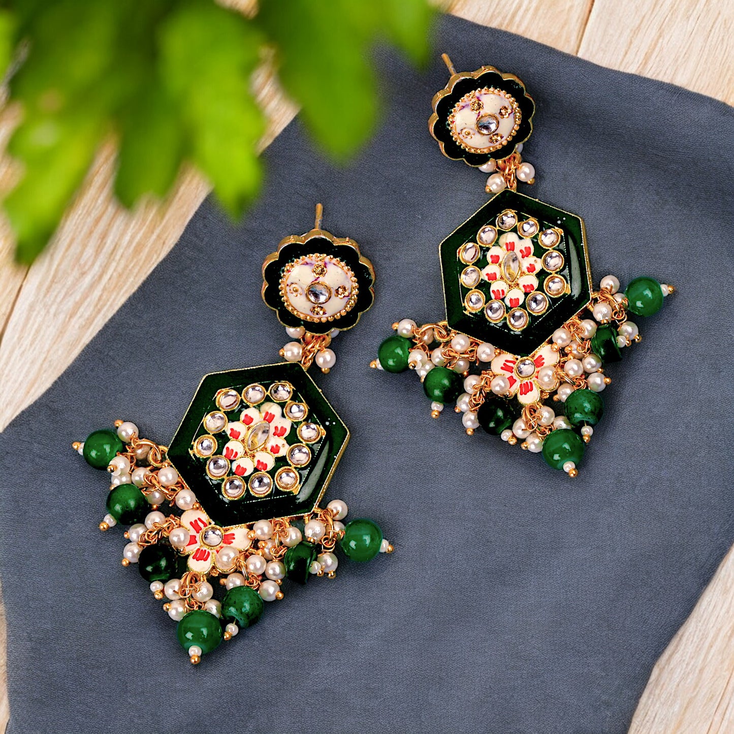 GREEN GIA EARRING