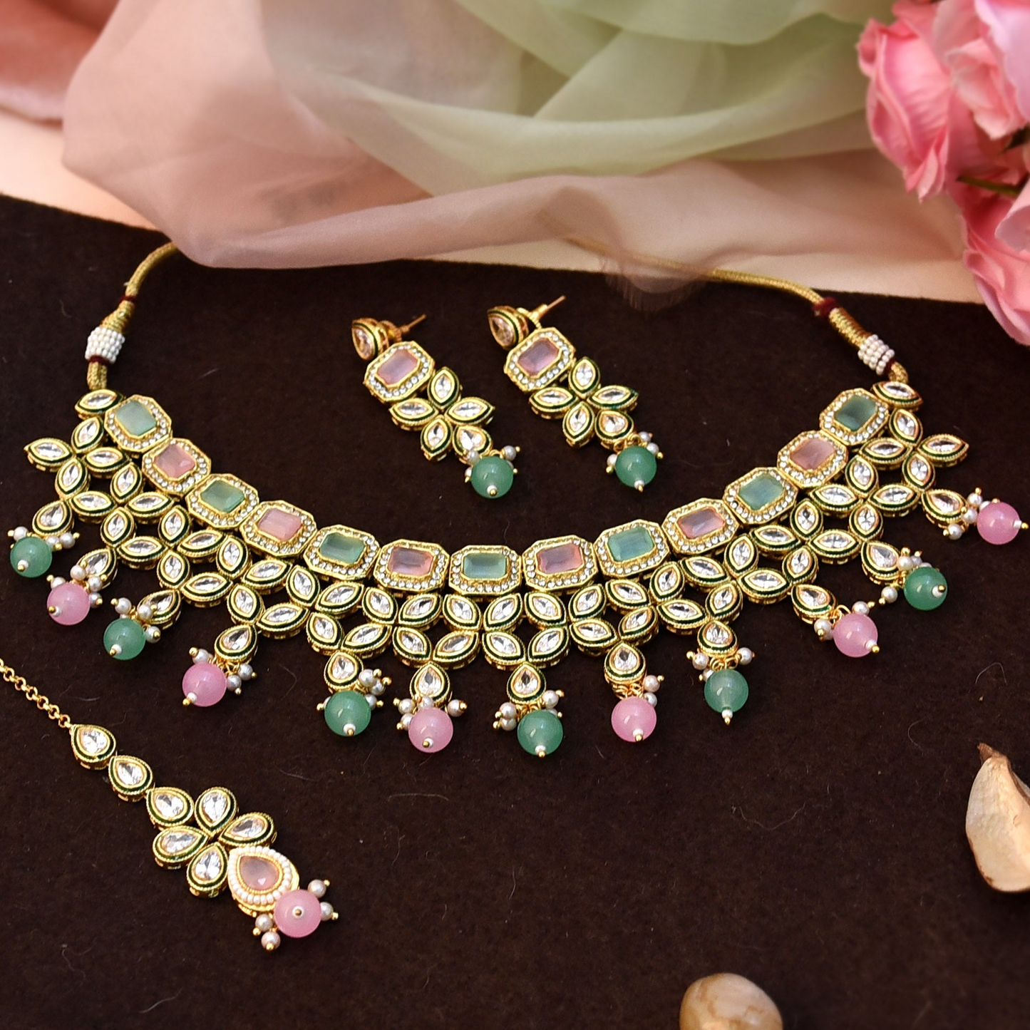 KUNDAN JAYNE NECKLACE FULL SET