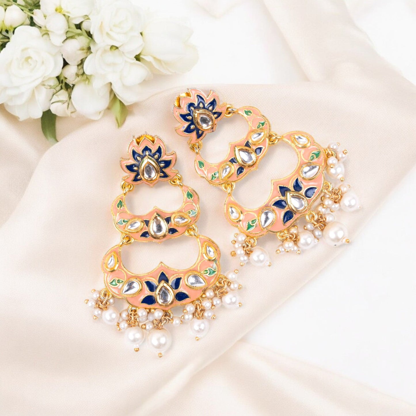 PEACH DEVANSHI EARRINGS