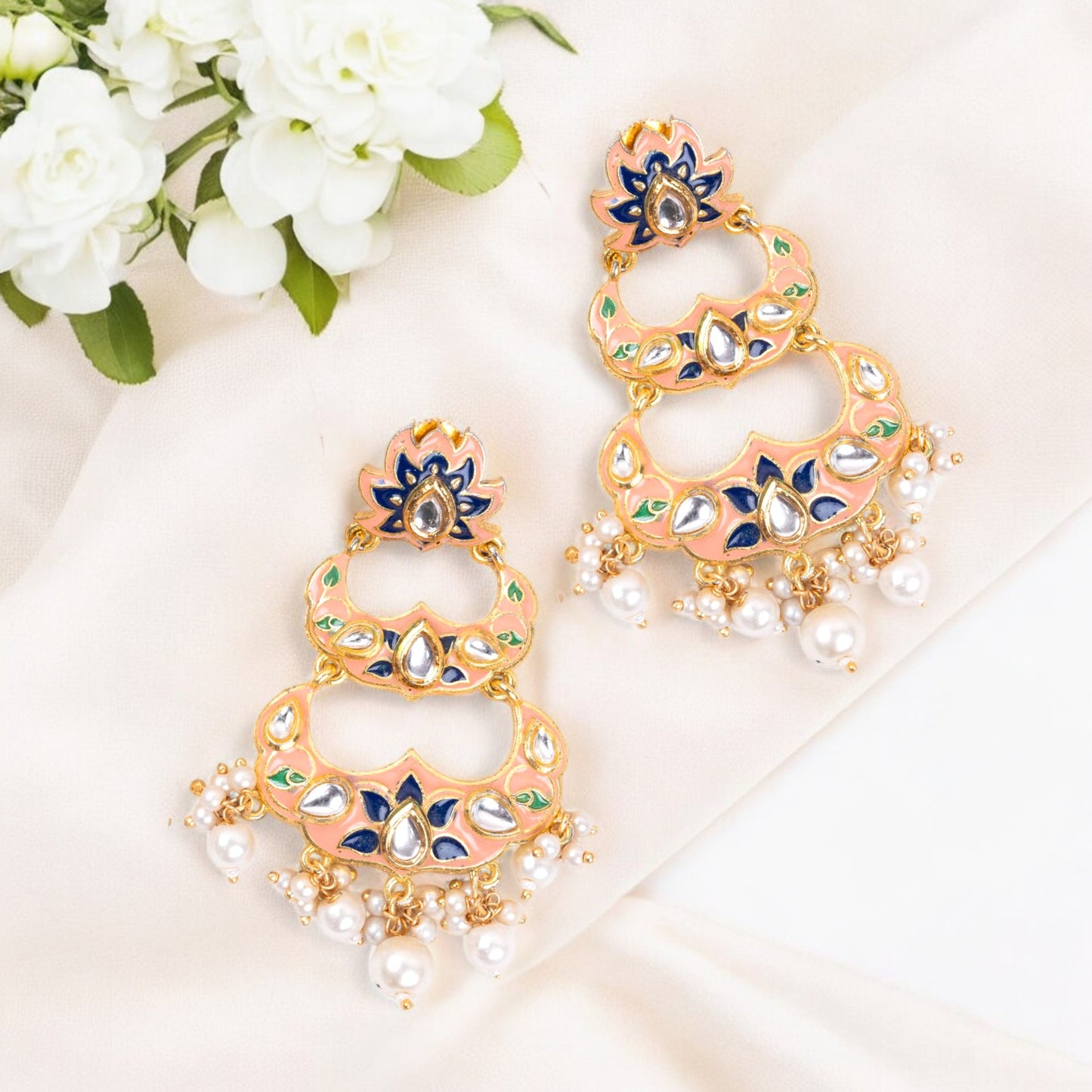 PEACH DEVANSHI EARRINGS