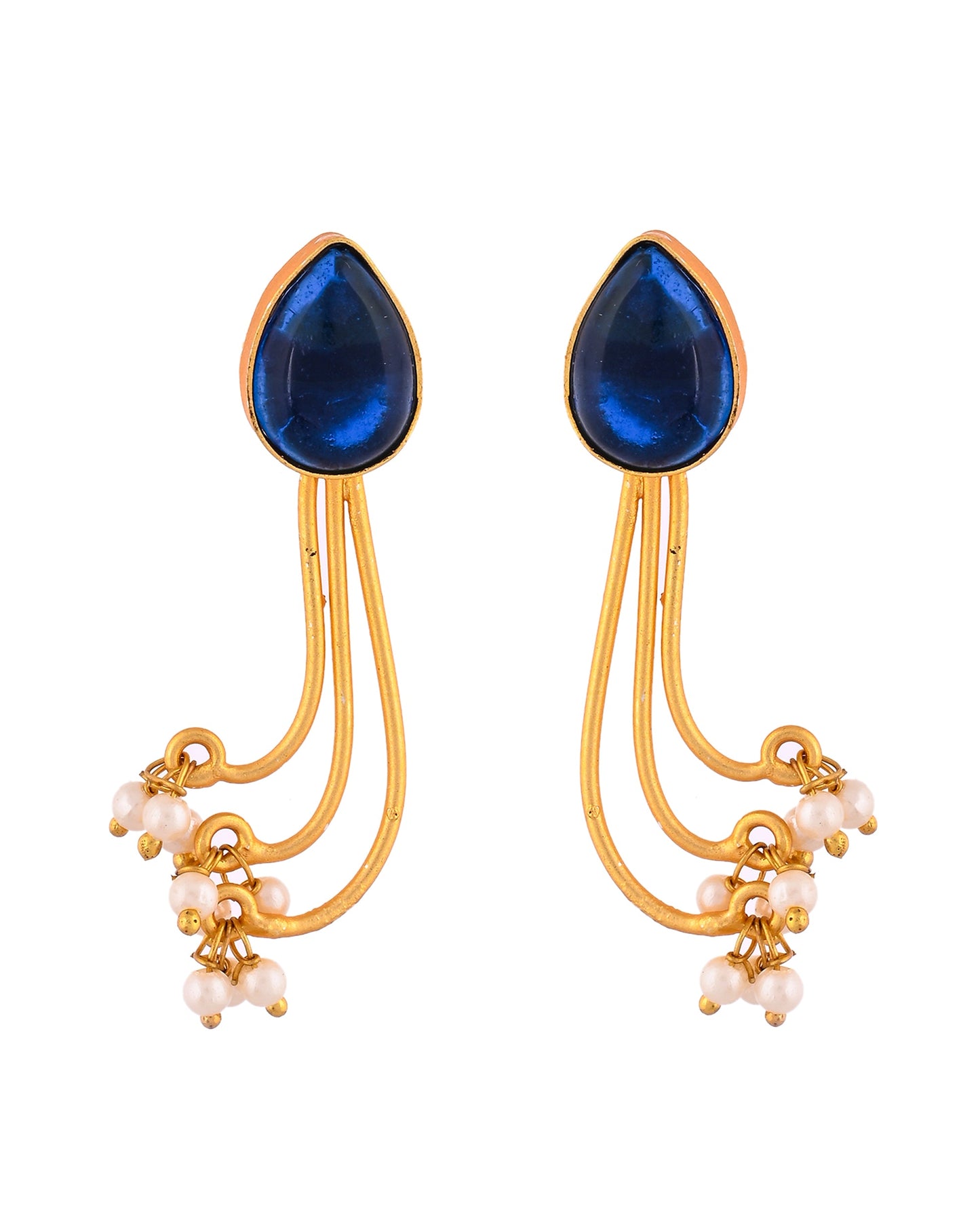 INDIGO GISELLE STATEMENT EARRING