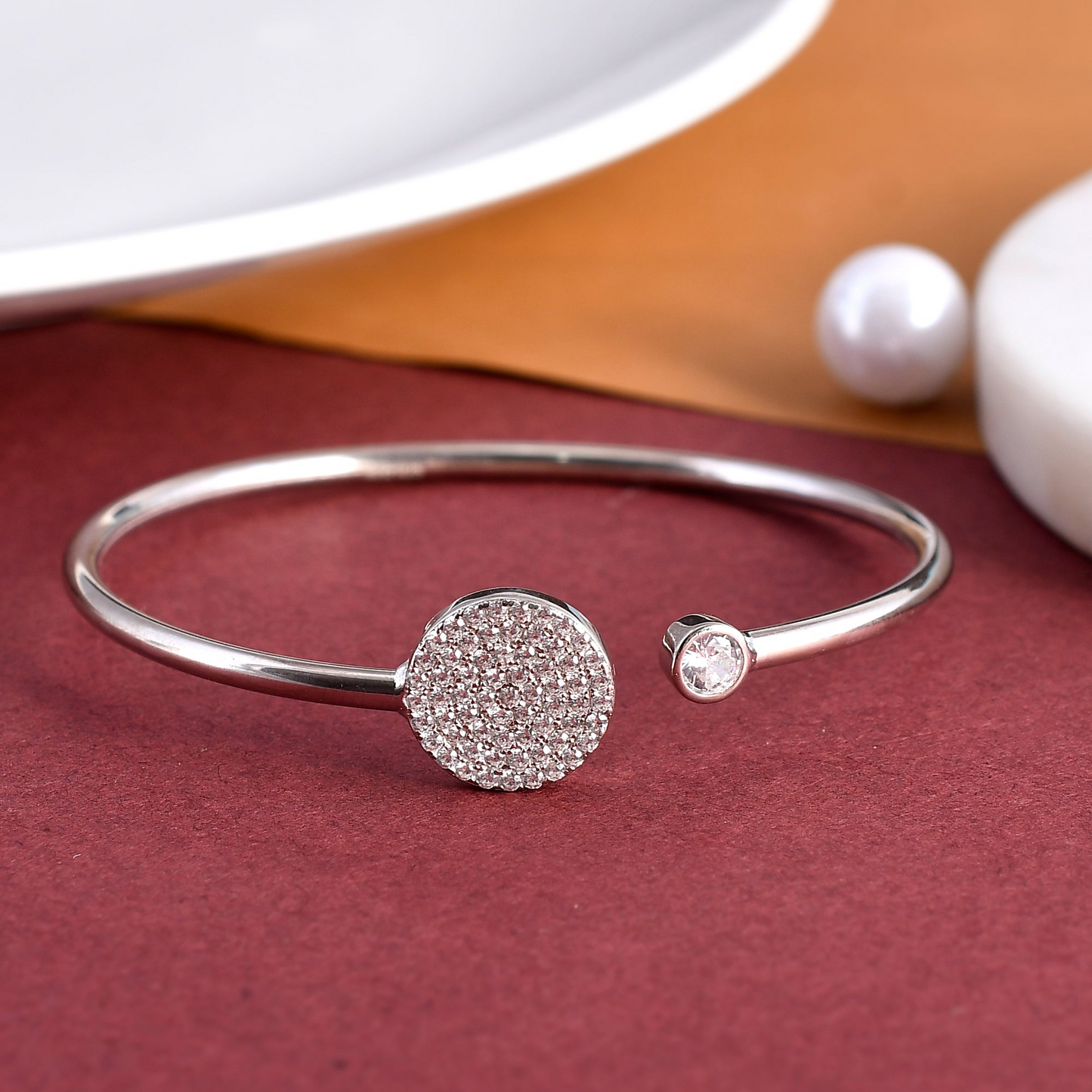 SILVER CIRCULAR STUDDED BRACELET