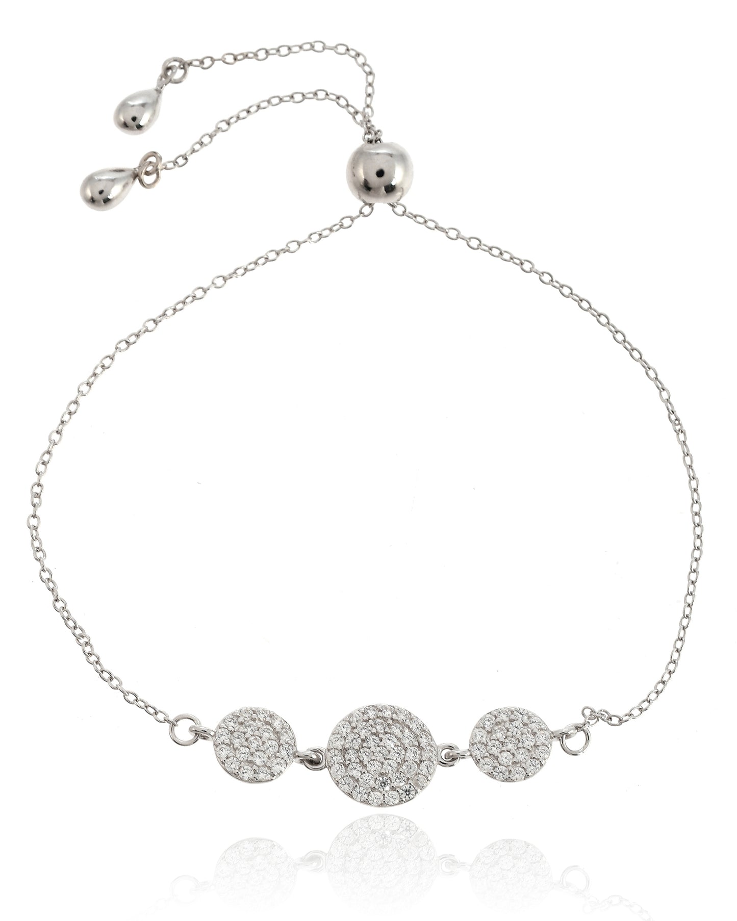 SILVER TRIODIAMOND CR BRACELET