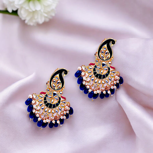NAVY DHUNI EARRING