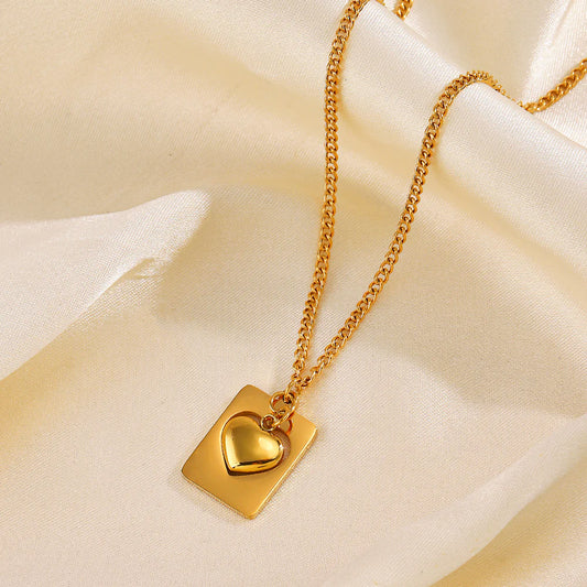 GOLDIE HEART 18K GOLD PLATED NECKLACE