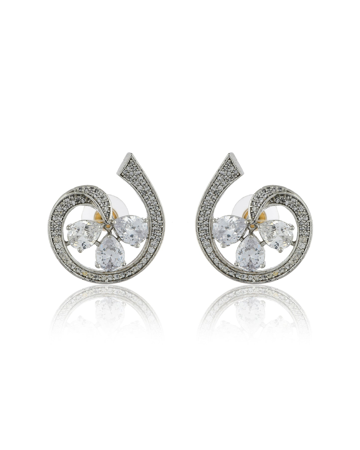 AD CURL FLOWER EARRING