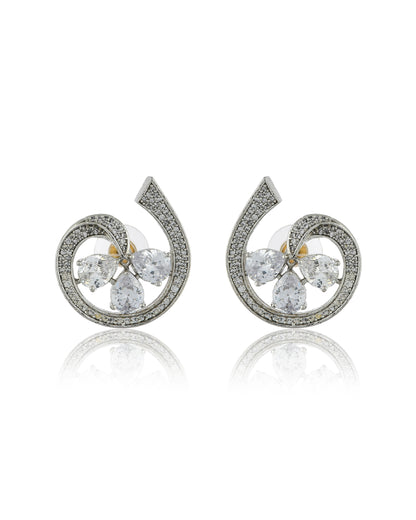 AD CURL FLOWER EARRING