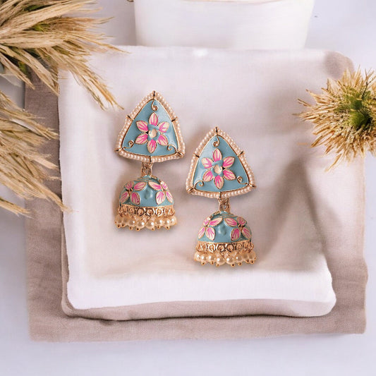AQUA FLEUR JHUMKI