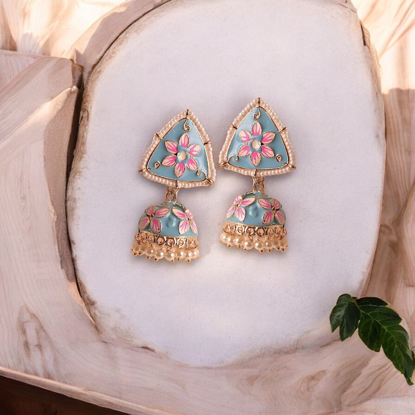 AQUA FLEUR JHUMKI