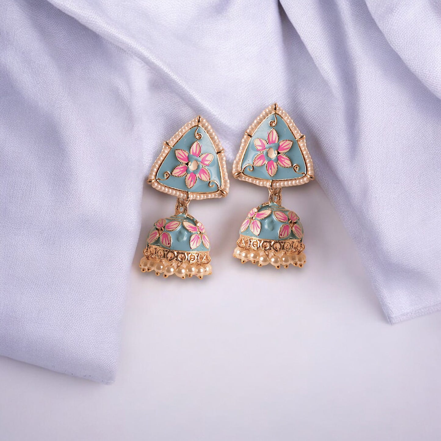 AQUA FLEUR JHUMKI