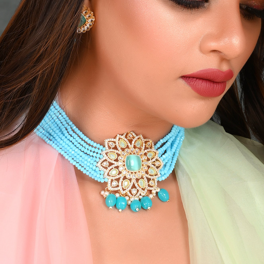 AQUA AMALIA NECKLACE SET