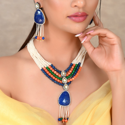 CORAL PEARL VENUS NECKLACE SET