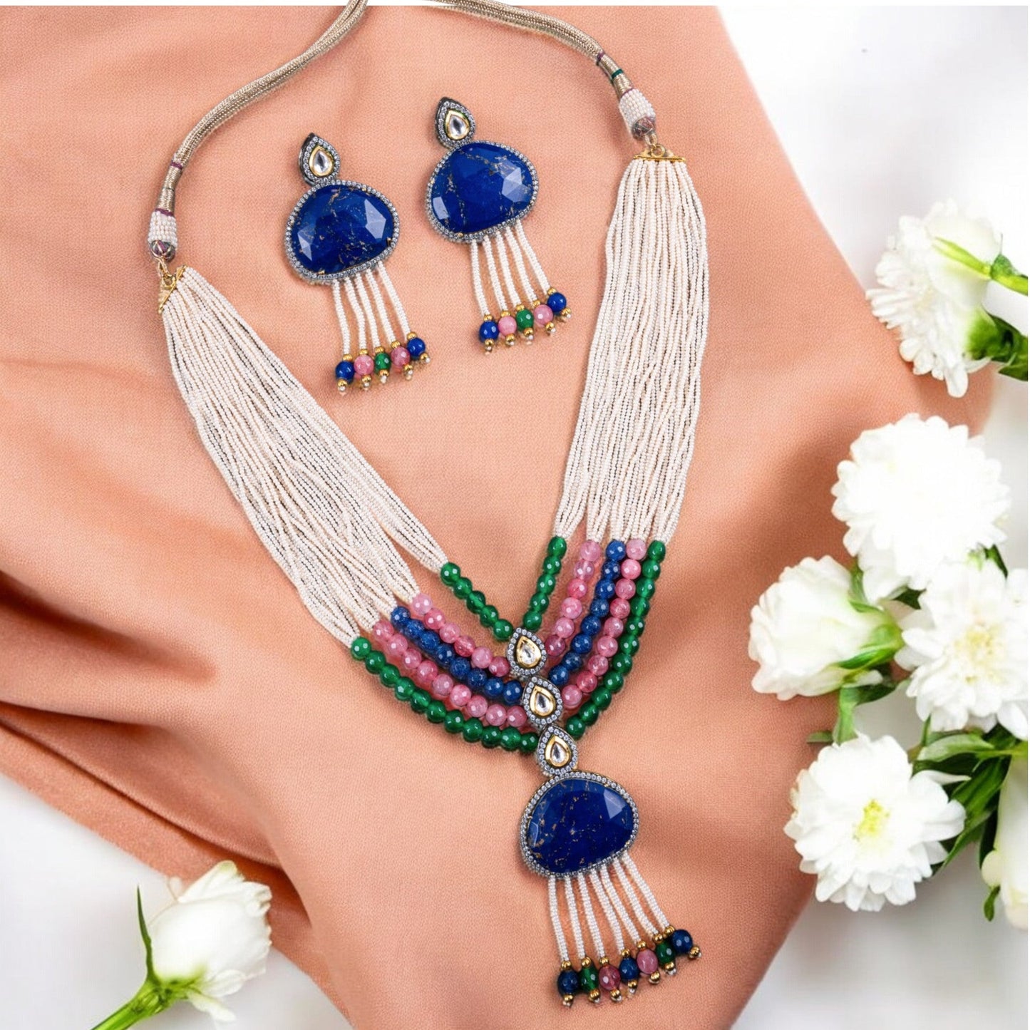 CORAL PEARL VENUS NECKLACE SET