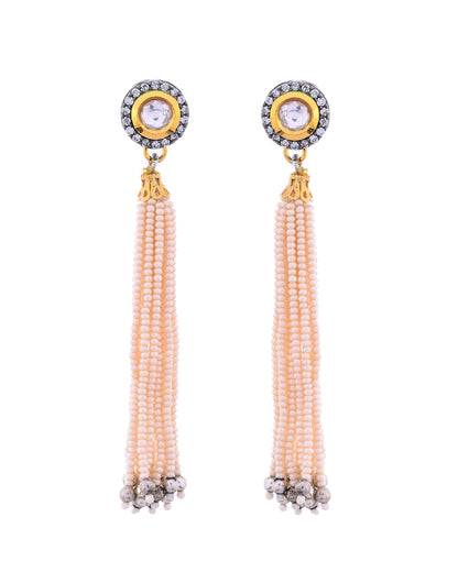CREAM KUNDAN VASATI NECKLACE SET