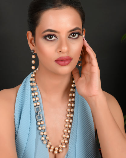 CREAM MACE STATEMENT NECKLACE