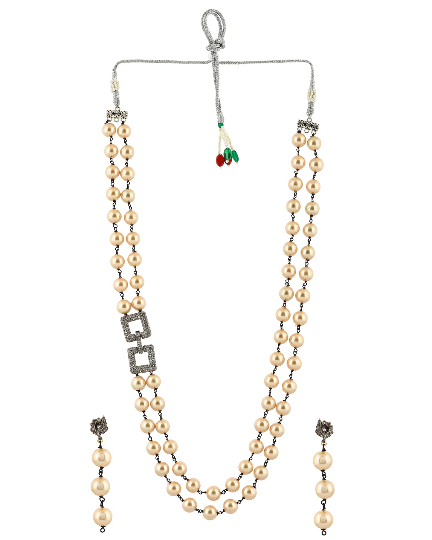CREAM MACE STATEMENT NECKLACE