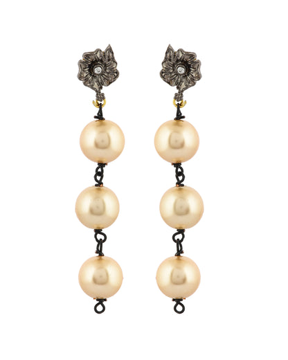 CREAM MACE STATEMENT NECKLACE