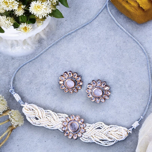 CREAM BALINA NECKLACE SET