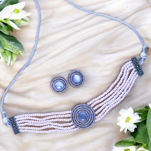 CREAM BETSY NECKLACE SET