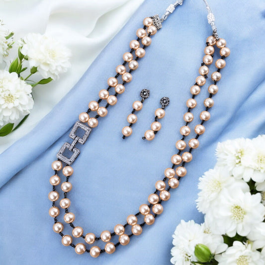 CREAM MACE STATEMENT NECKLACE