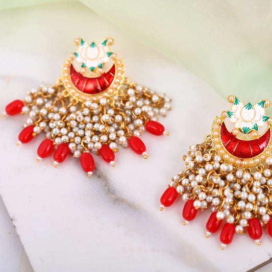 CHERRY POPPY STUDS, DANGLER
