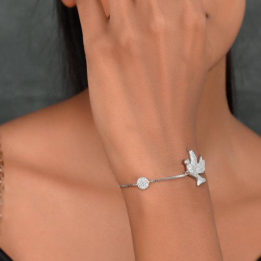 SILVER DIAMOND FLYING BRACELET