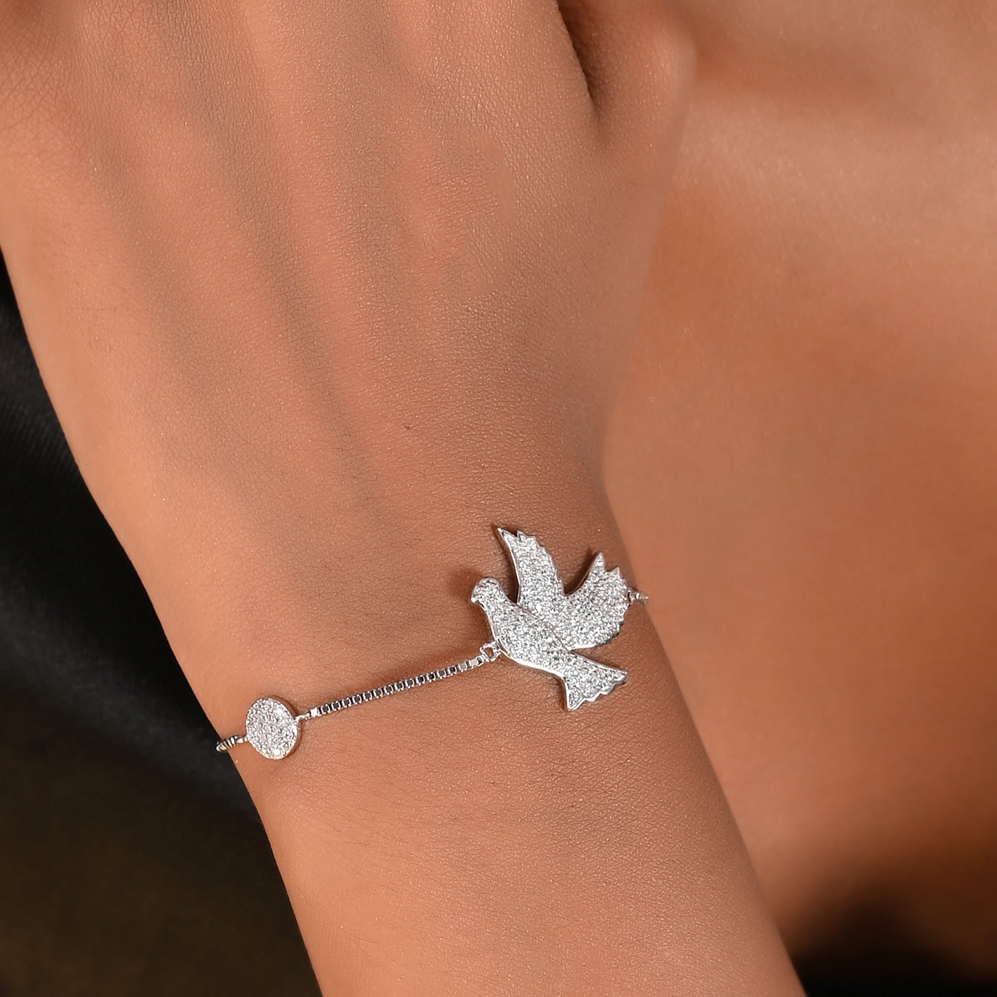 SILVER DIAMOND FLYING BRACELET