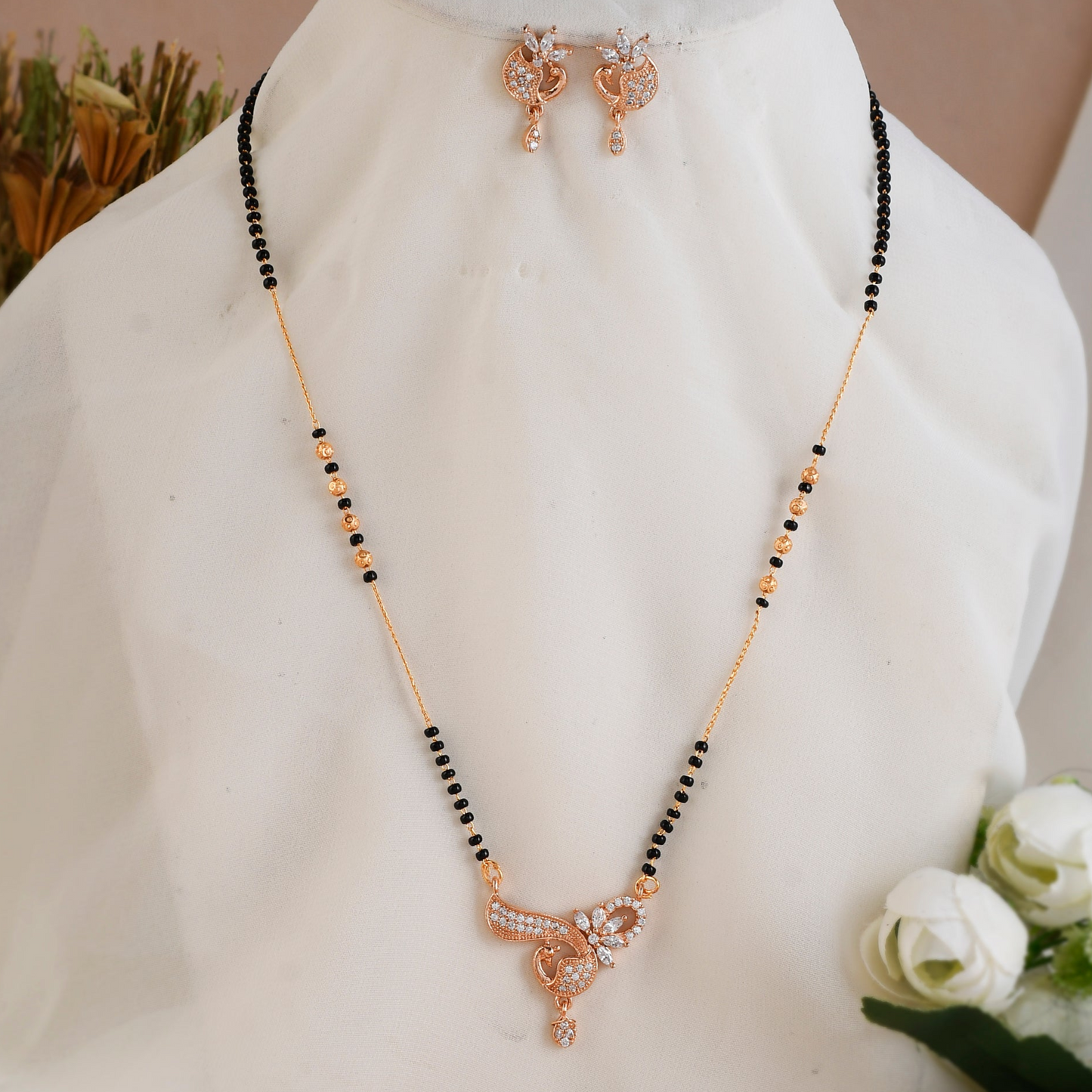 AMBER MANGALSUTRA SET