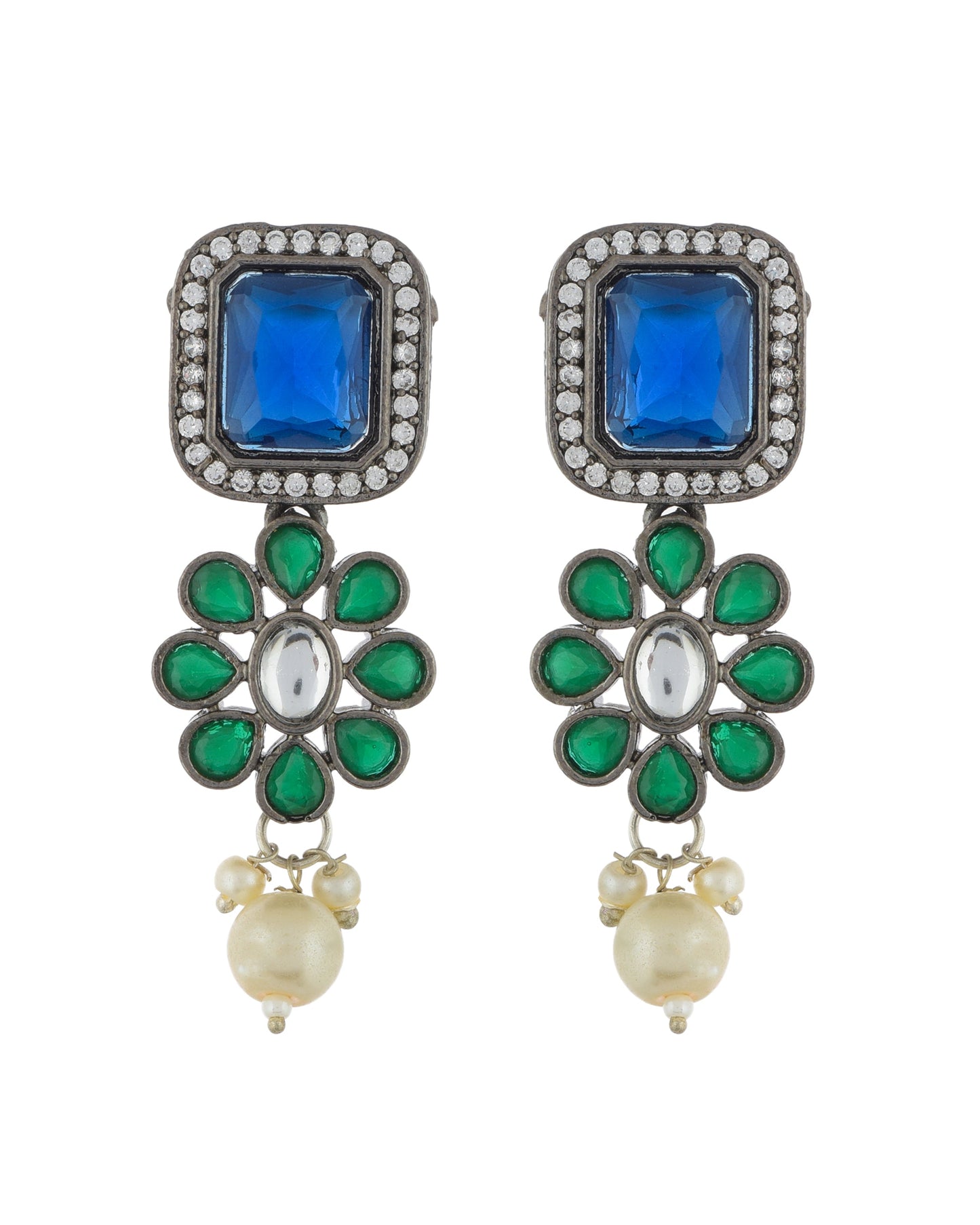 BLUEGREEN CRYSTA NECKLACE SET