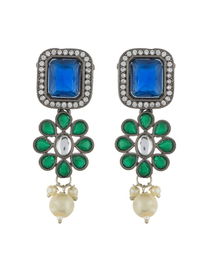 BLUEGREEN CRYSTA NECKLACE SET