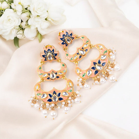 PEACH DEVANSHI EARRINGS