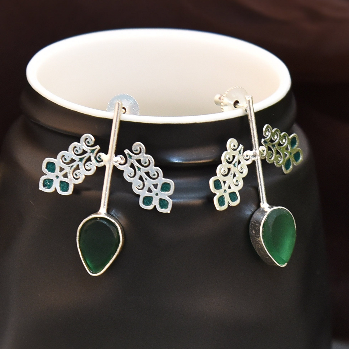 GREEN MANAS EARRING