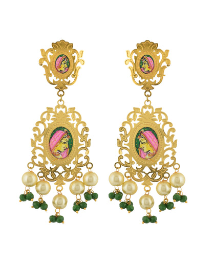 GREEN MARILYN EARRING
