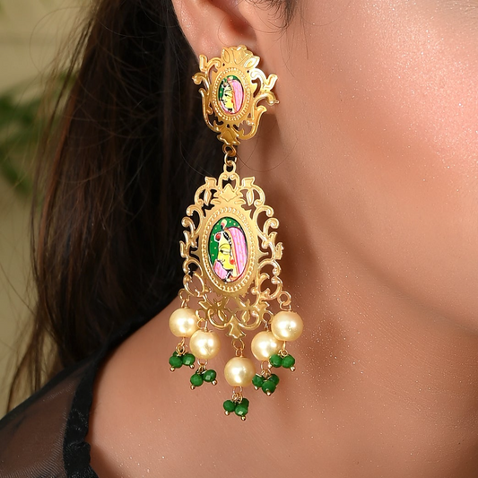 GREEN MARILYN EARRING