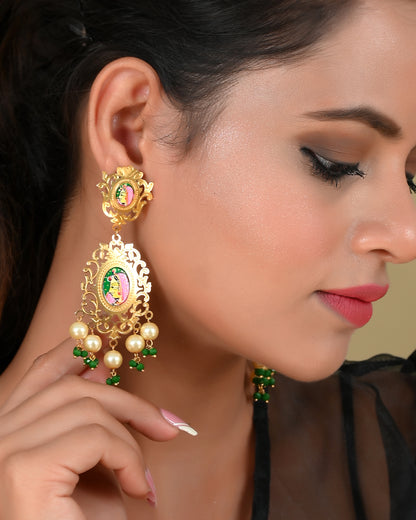 GREEN MARILYN EARRING