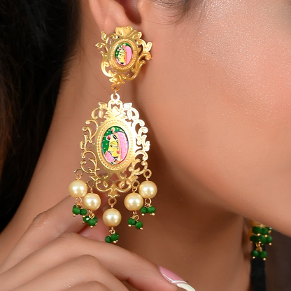GREEN MARILYN EARRING