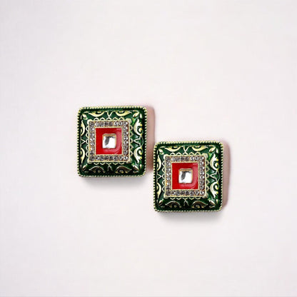 GREEN SHAYU STUDS