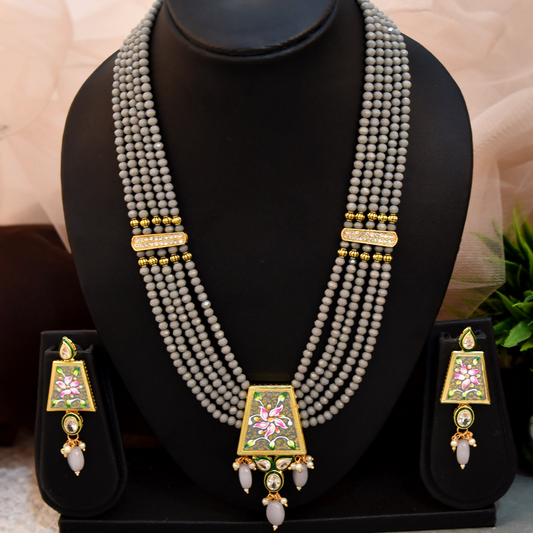 GREY LOUELLA NECKLACE SET