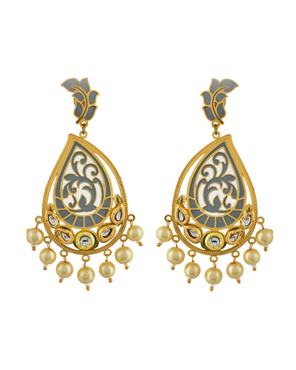 GREY MADONNA EARRING