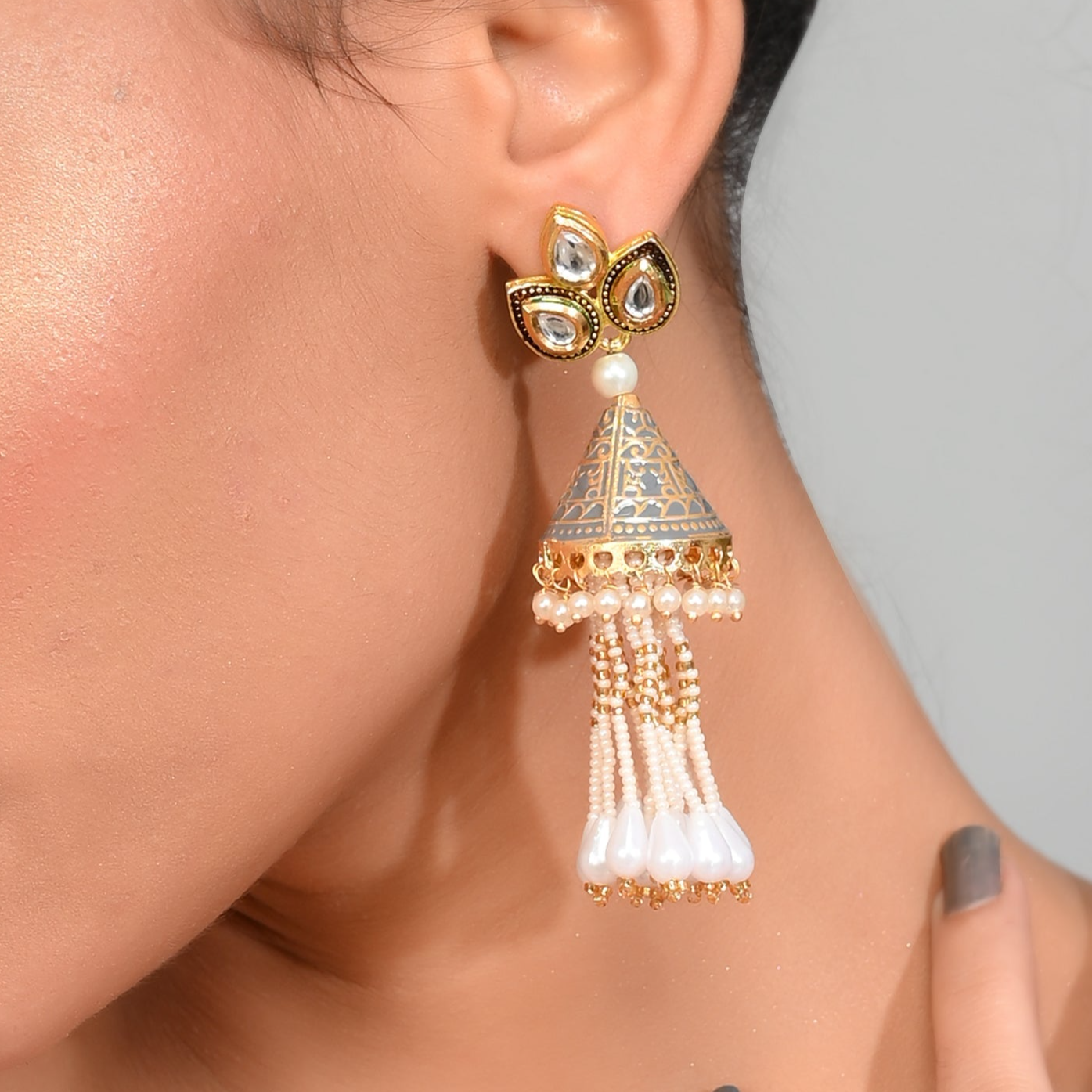 GREY SPRING JHUMKI