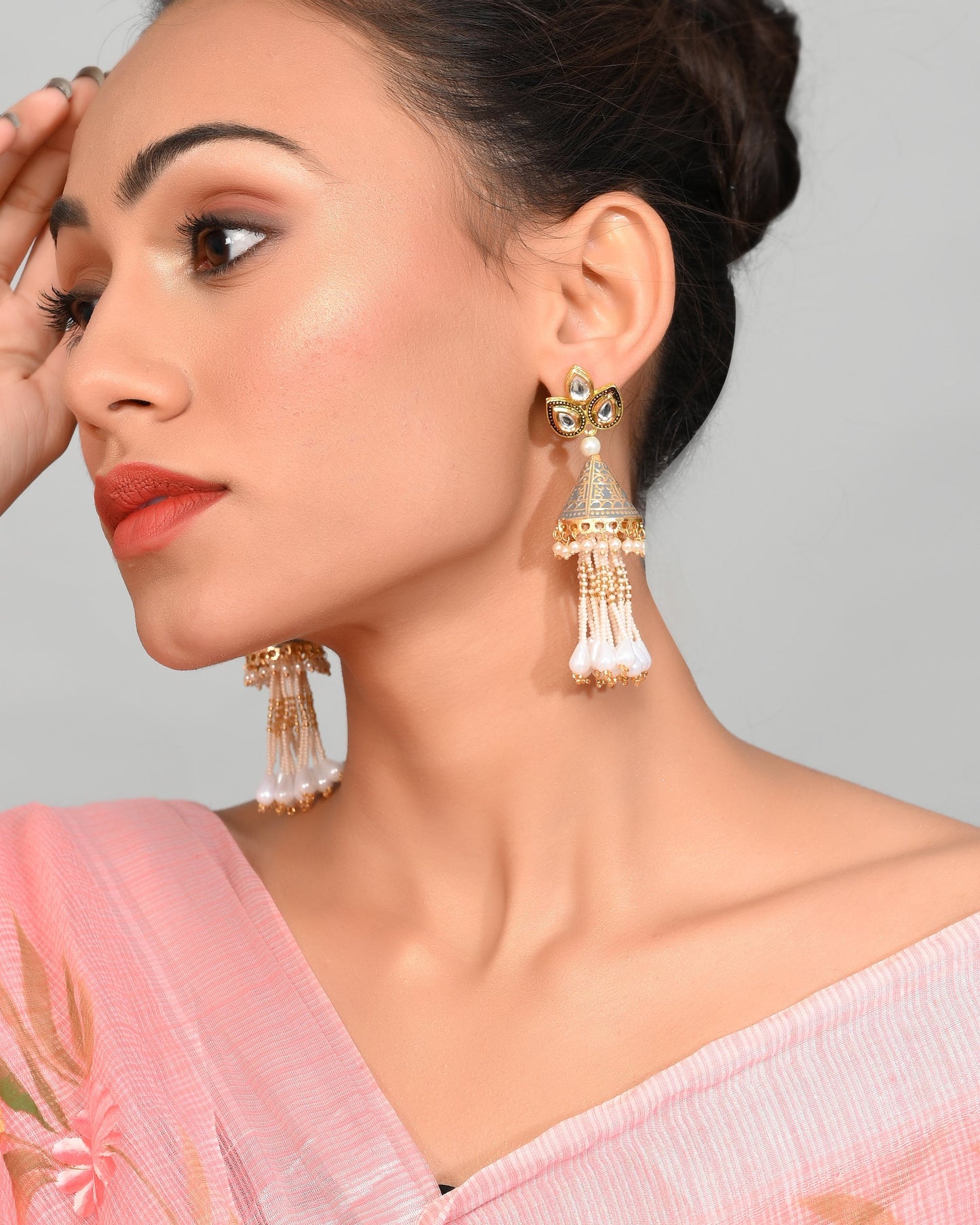 GREY SPRING JHUMKI
