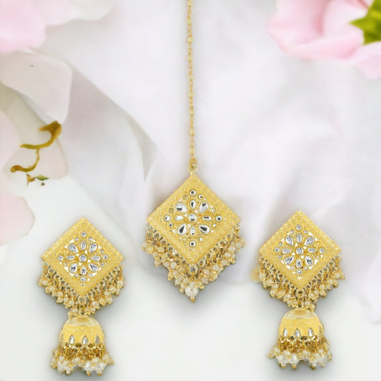 GOLDEN ALBERTA JHUMKI SET