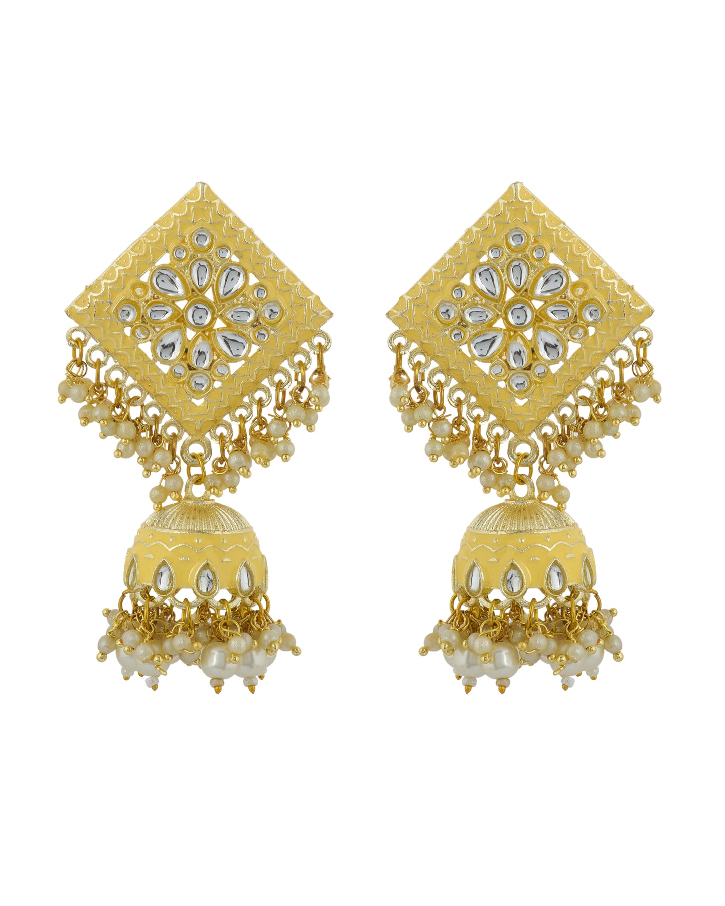GOLDEN ALBERTA JHUMKI SET