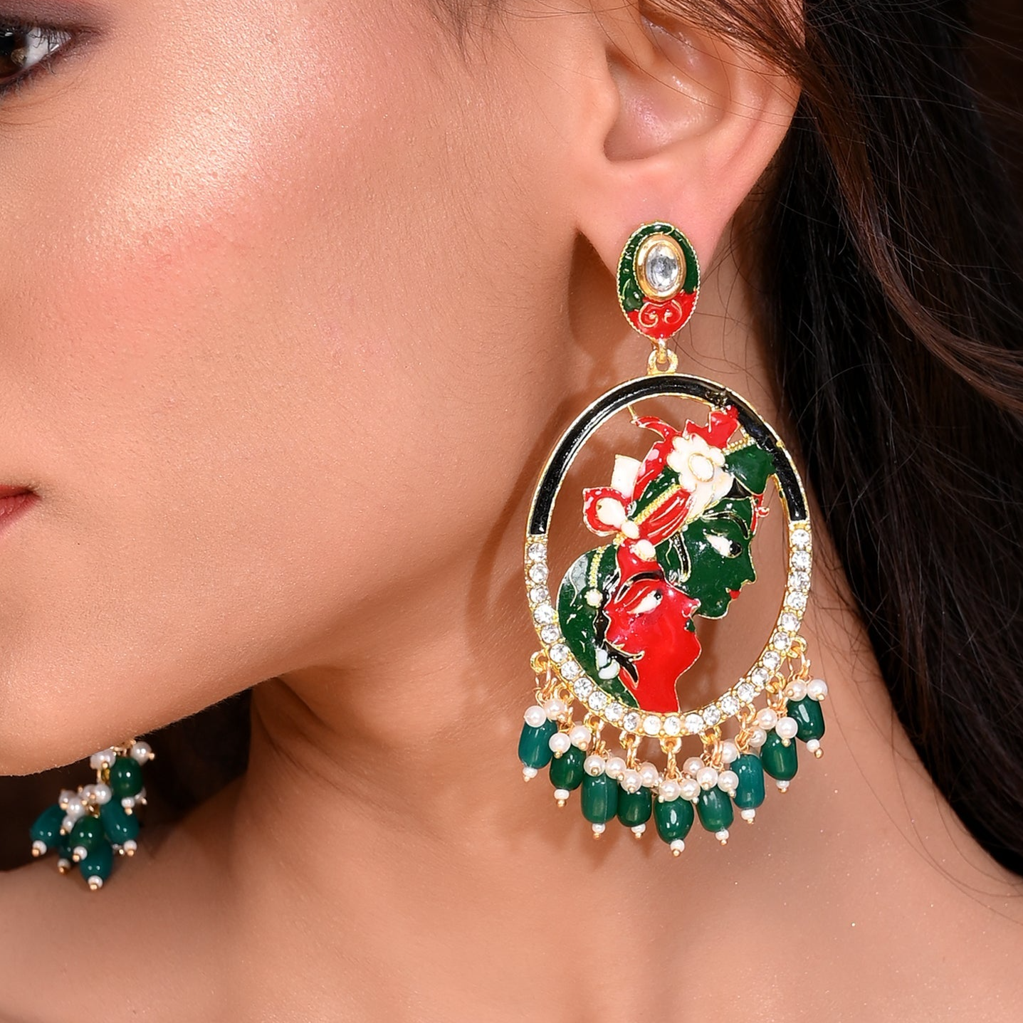 GREEN PARIDHI DANGLER