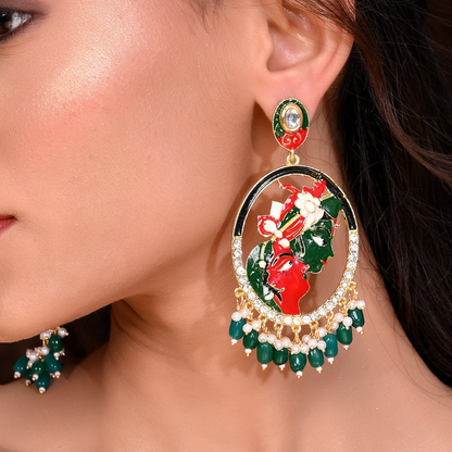GREEN PARIDHI DANGLER