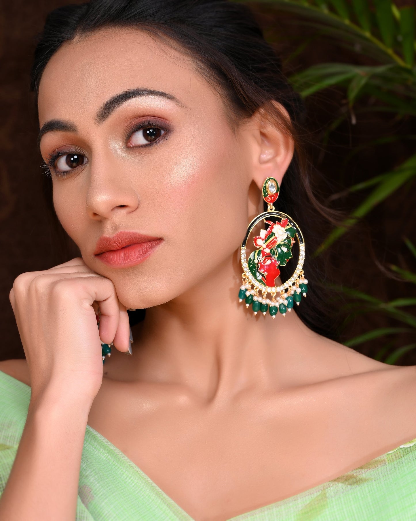 GREEN PARIDHI DANGLER