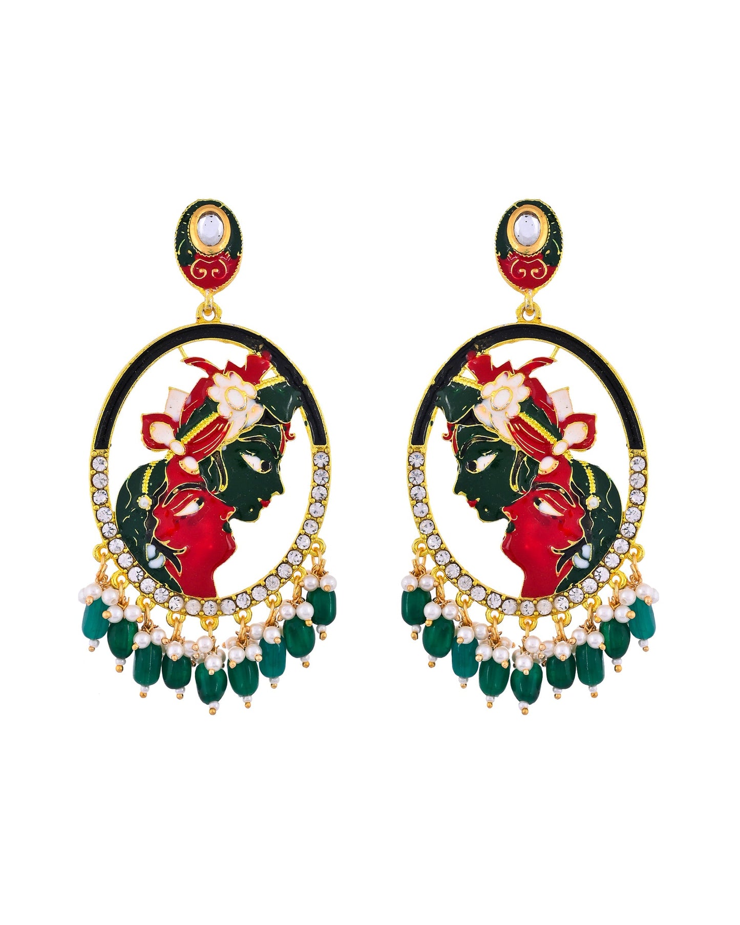 GREEN PARIDHI DANGLER