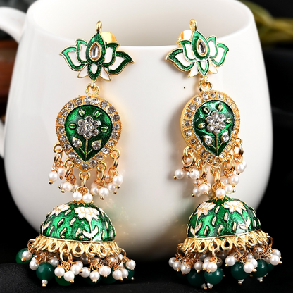 GREEN PULASTI JHUMKI