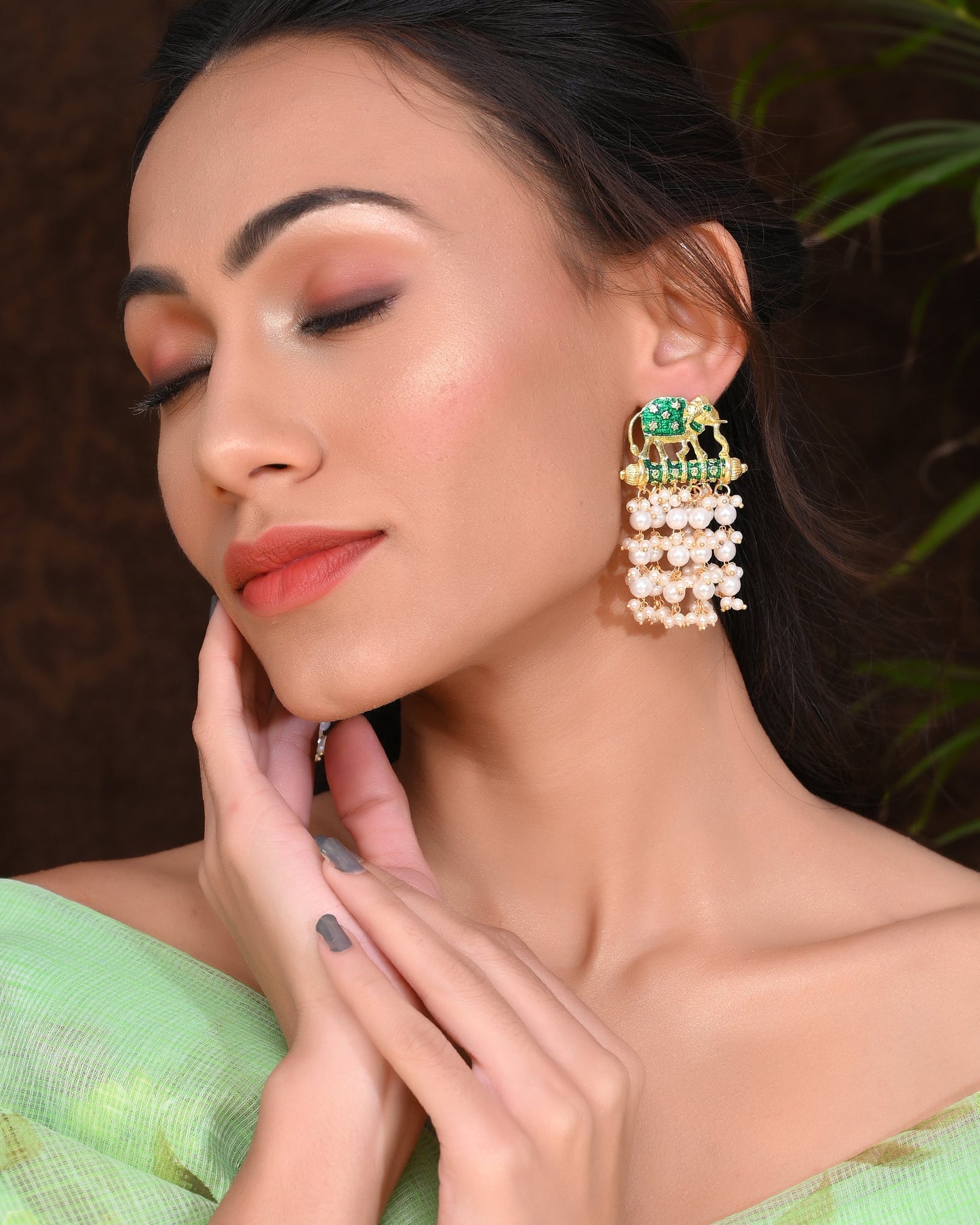 GREEN REVATI EARRING