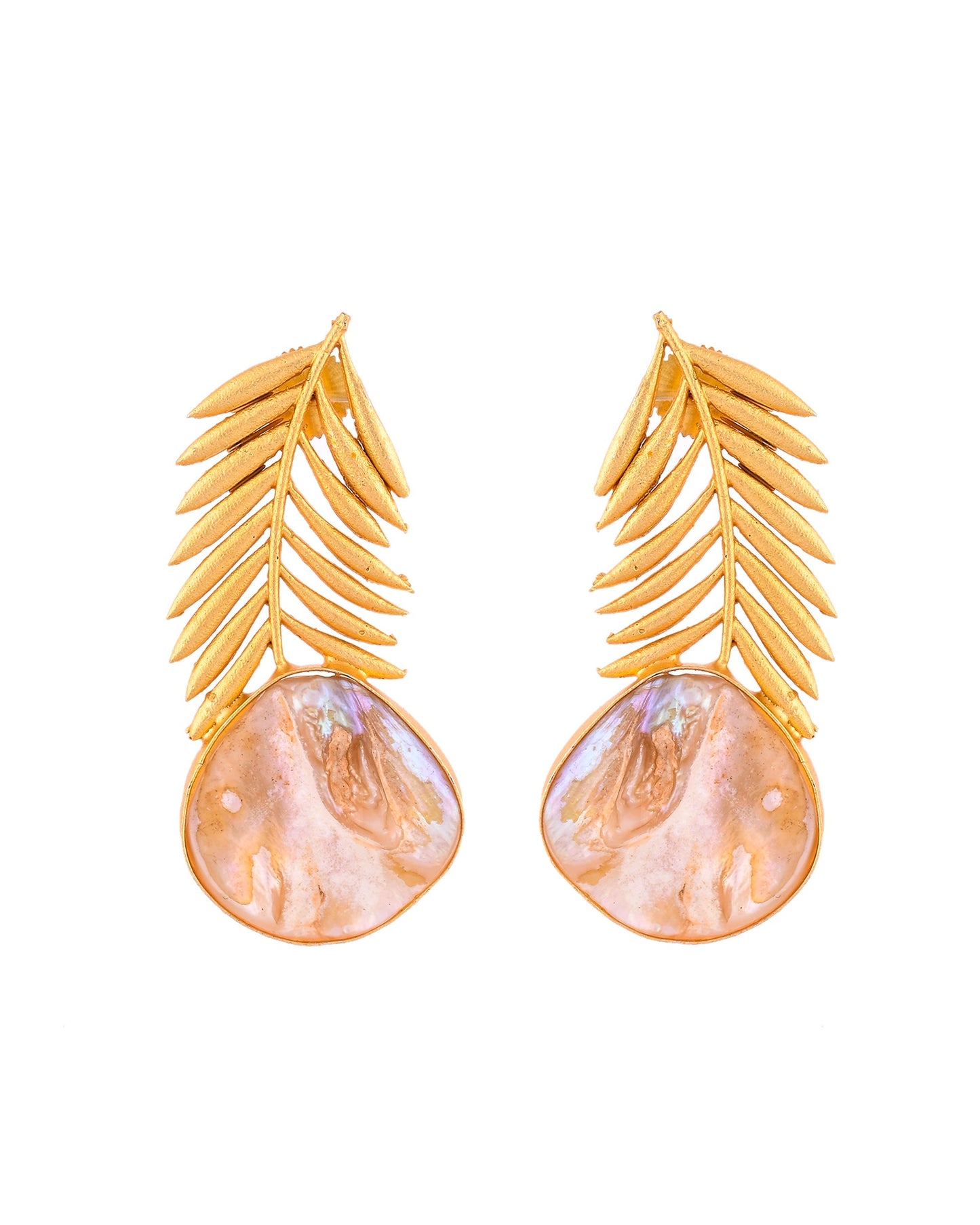 HAZELBAROQUE GOLDEN LEAF EARRING